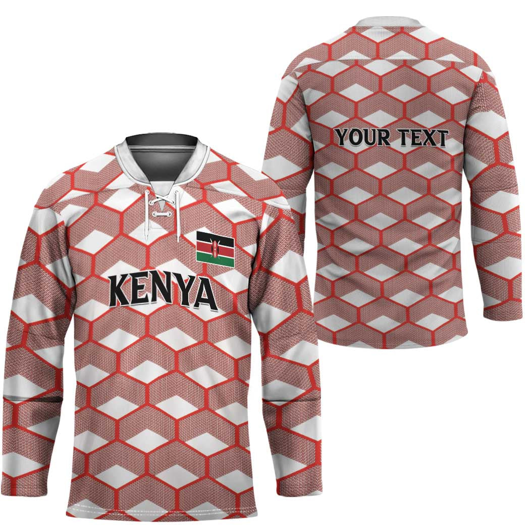 Personalized Kenya Athletics White Jersey Hockey Jersey LT15