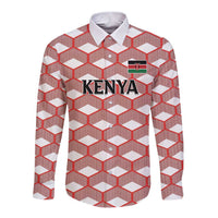 Personalized Kenya Athletics White Jersey Long Sleeve Button Shirt - Wonder Print Shop