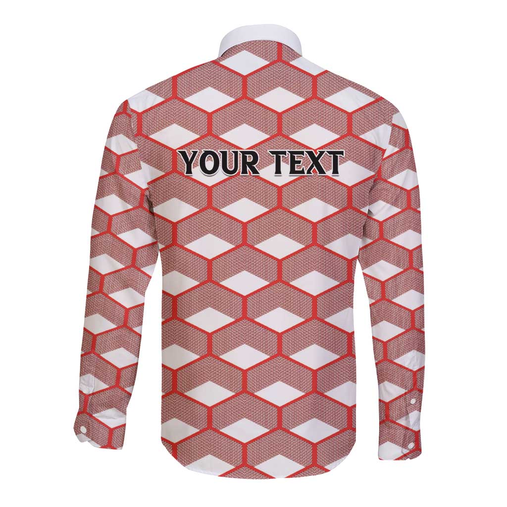 Personalized Kenya Athletics White Jersey Long Sleeve Button Shirt - Wonder Print Shop