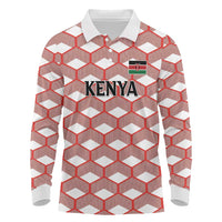 Personalized Kenya Athletics White Jersey Long Sleeve Polo Shirt - Wonder Print Shop