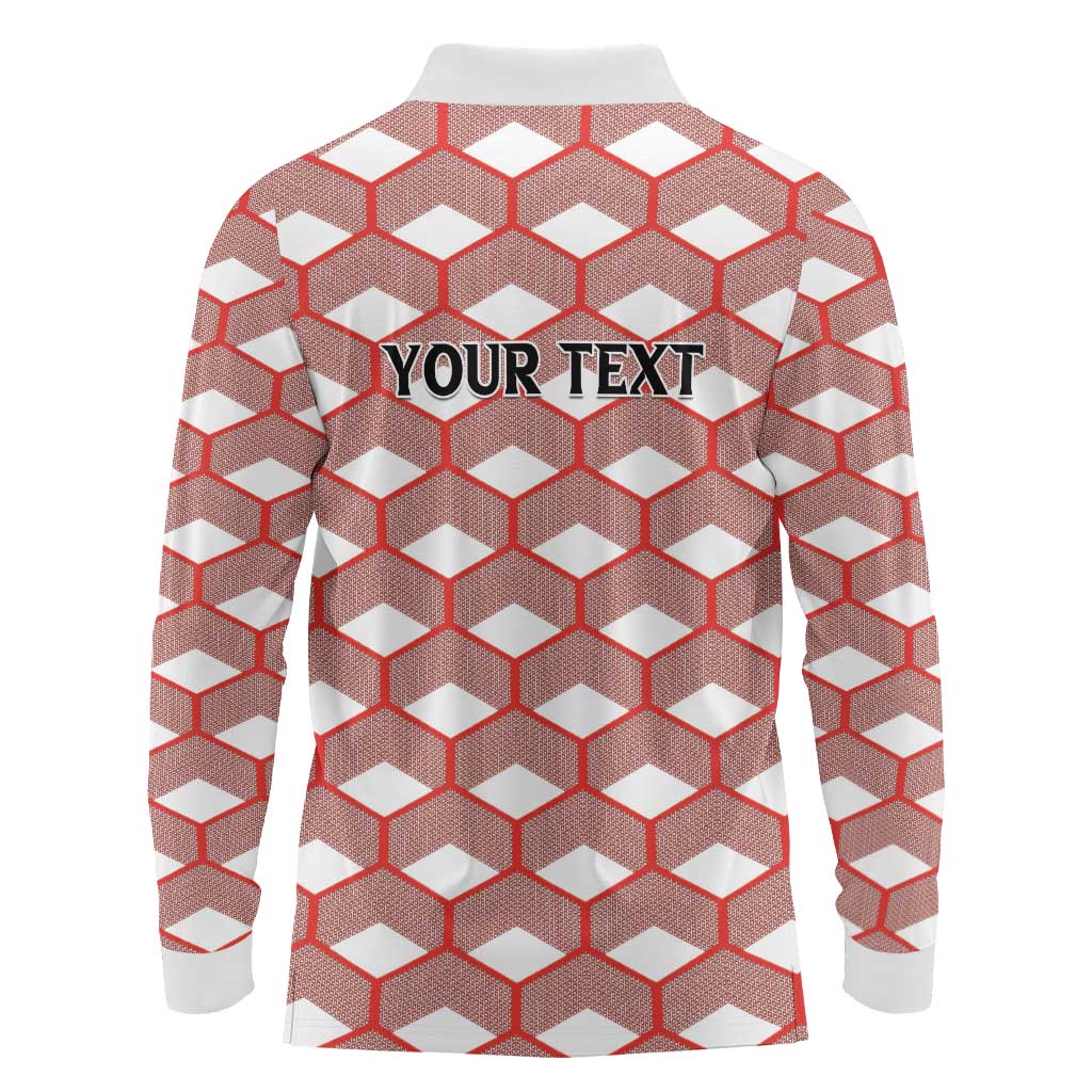 Personalized Kenya Athletics White Jersey Long Sleeve Polo Shirt - Wonder Print Shop