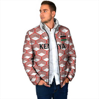 Personalized Kenya Athletics White Jersey Padded Jacket - Wonder Print Shop