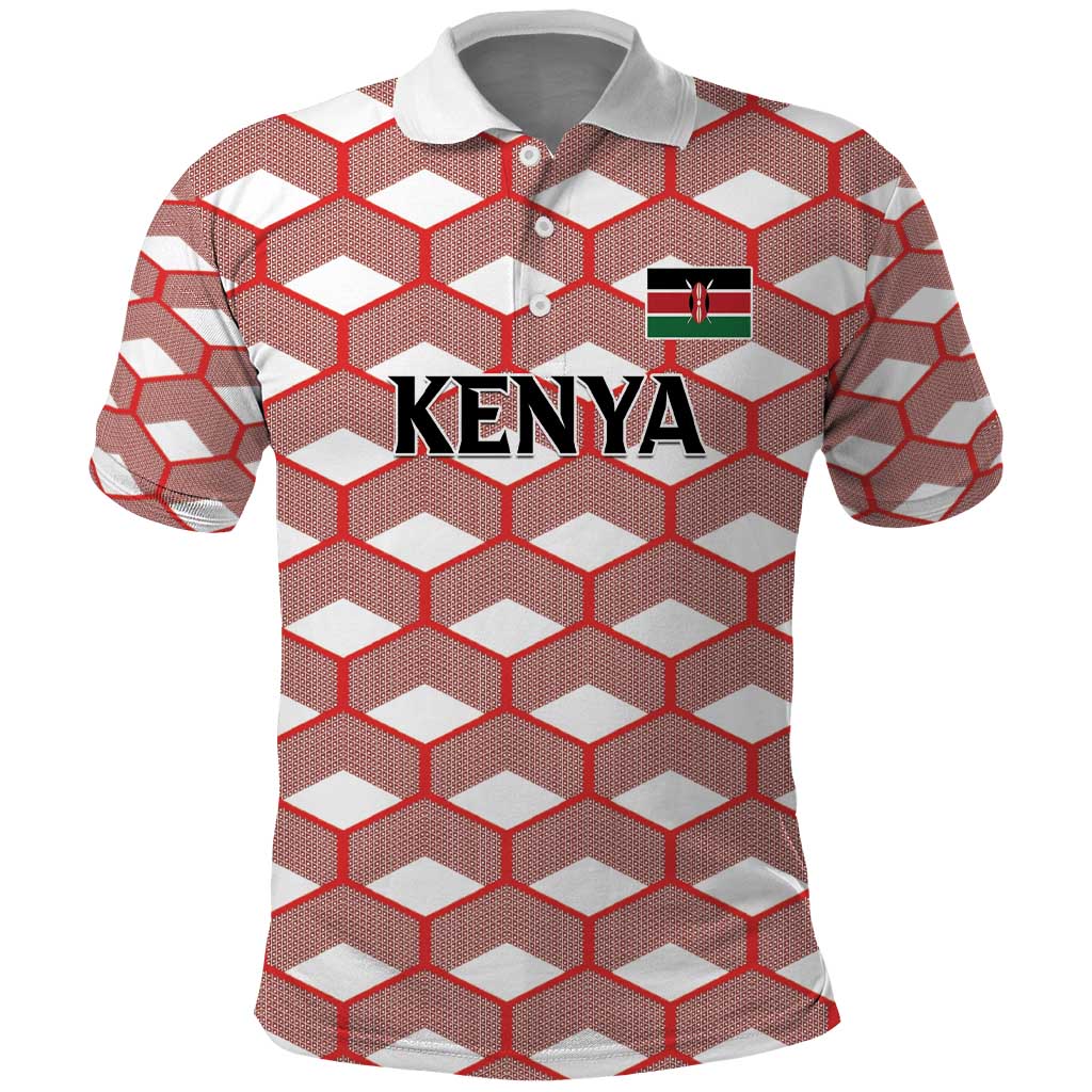 Personalized Kenya Athletics White Jersey Polo Shirt - Wonder Print Shop