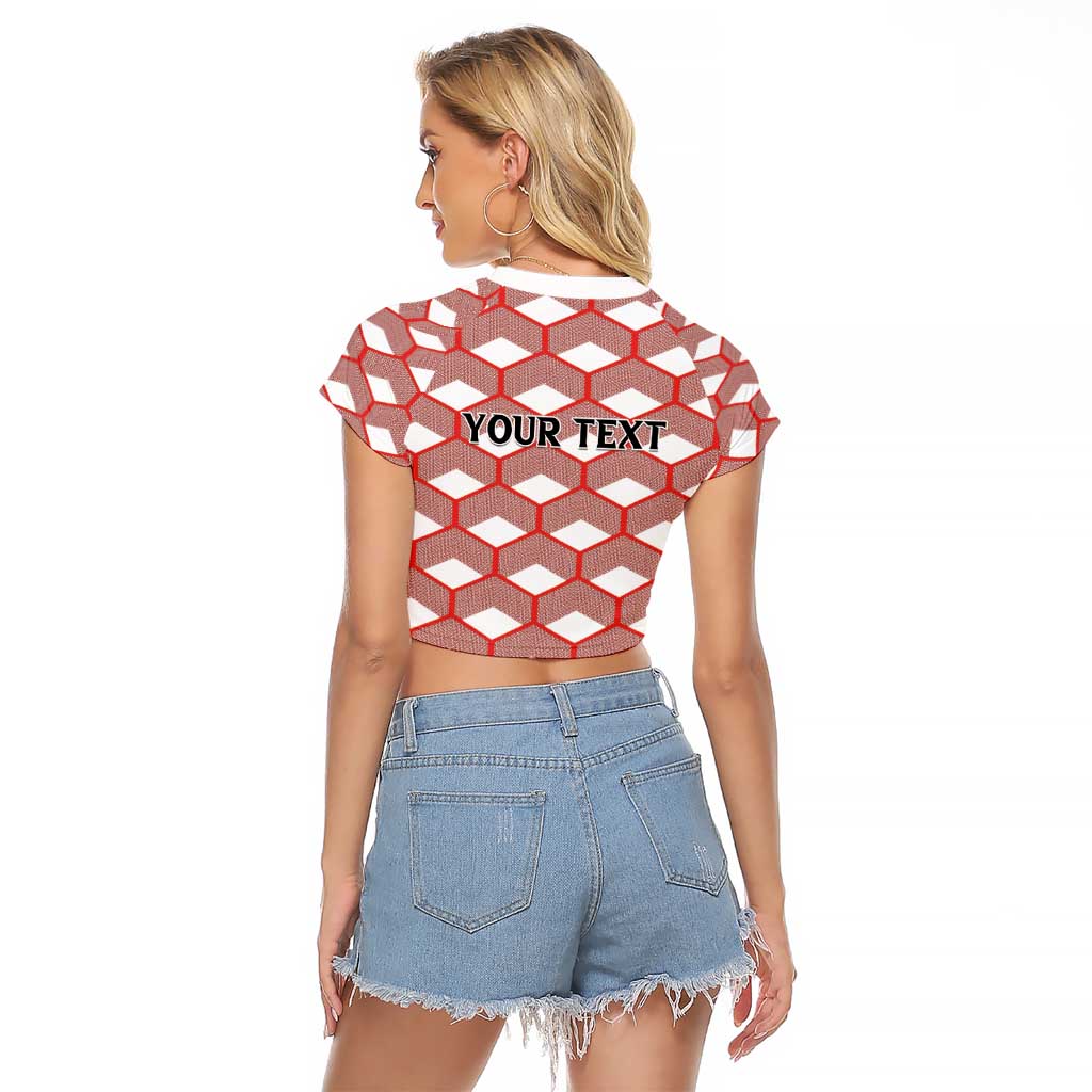 Personalized Kenya Athletics White Jersey Raglan Cropped T Shirt - Wonder Print Shop