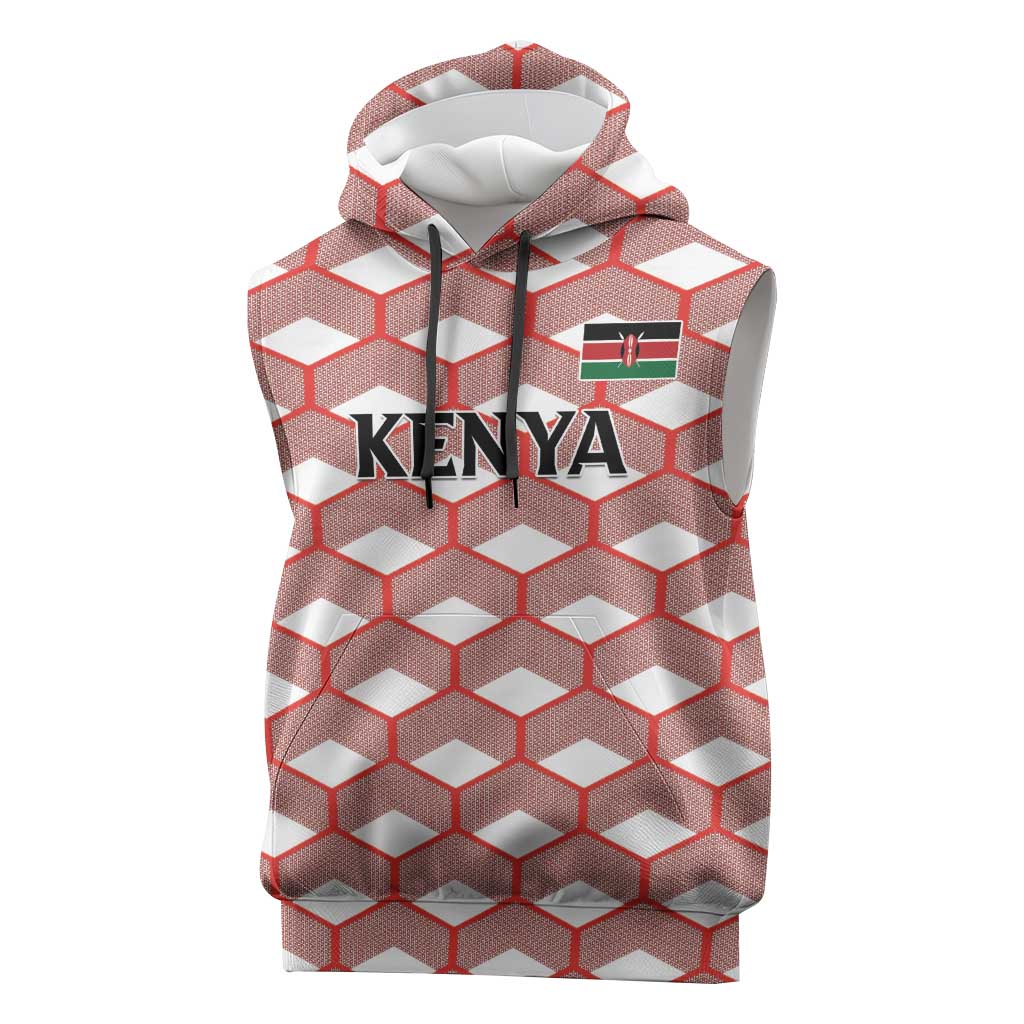 Personalized Kenya Athletics White Jersey Sleeveless Hoodie - Wonder Print Shop
