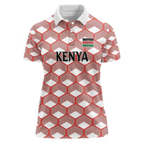 Personalized Kenya Athletics White Jersey Women Polo Shirt - Wonder Print Shop