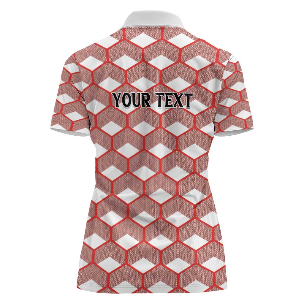 Personalized Kenya Athletics White Jersey Women Polo Shirt - Wonder Print Shop