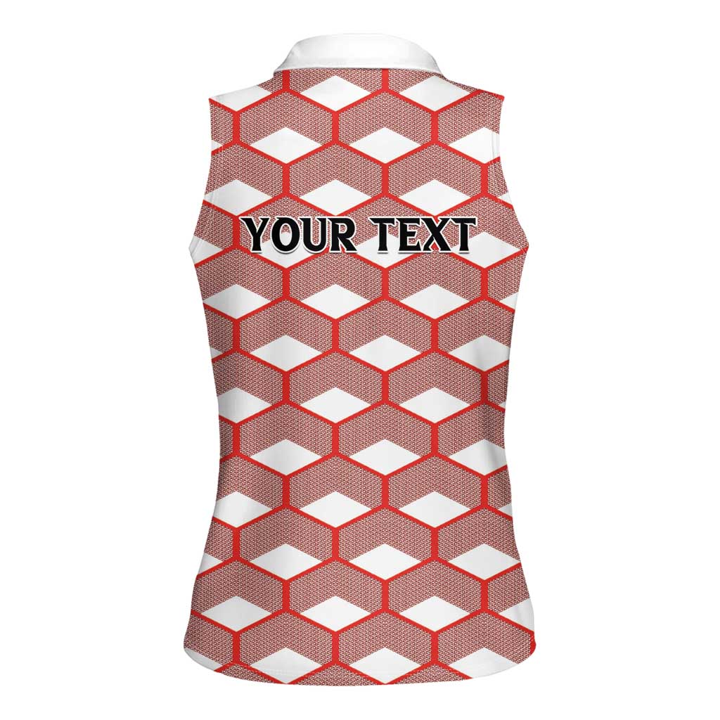 Personalized Kenya Athletics White Jersey Women Sleeveless Polo Shirt - Wonder Print Shop