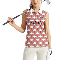 Personalized Kenya Athletics White Jersey Women Sleeveless Polo Shirt - Wonder Print Shop