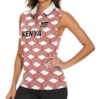Personalized Kenya Athletics White Jersey Women Sleeveless Polo Shirt - Wonder Print Shop