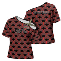 Personalized Kenya Athletics Black Jersey Cross Shoulder Shirt - Wonder Print Shop