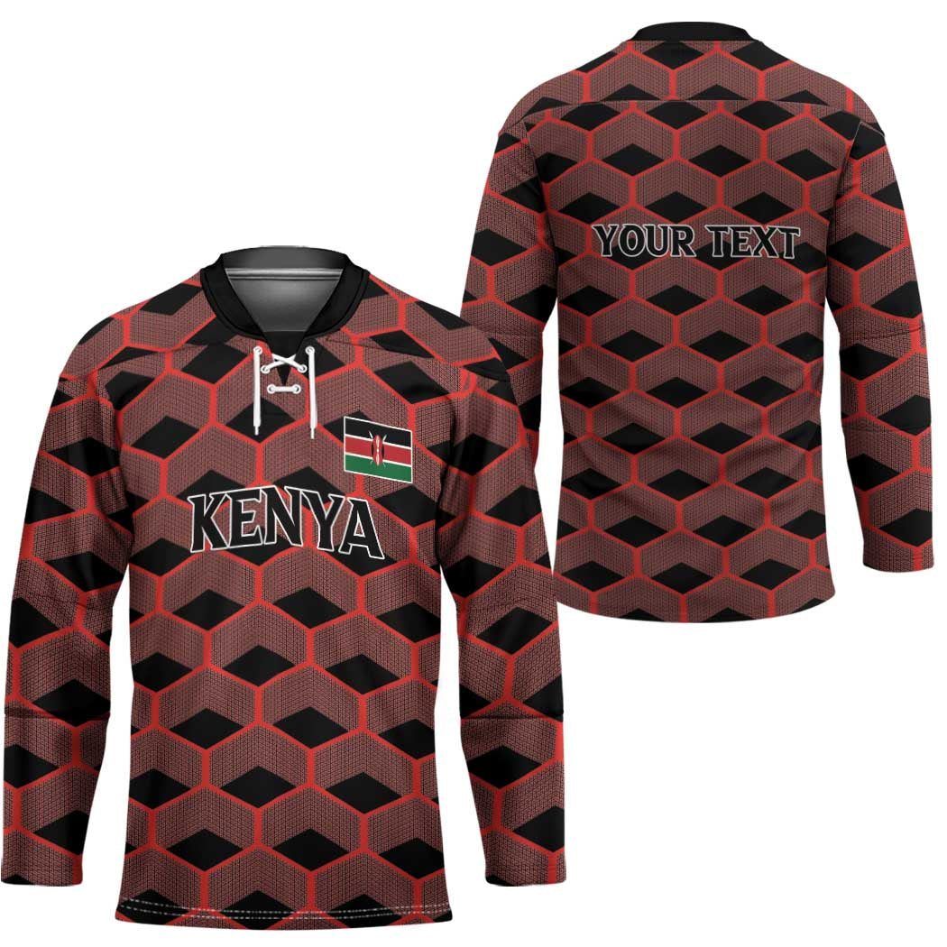 Personalized Kenya Athletics Black Jersey Hockey Jersey - Wonder Print Shop