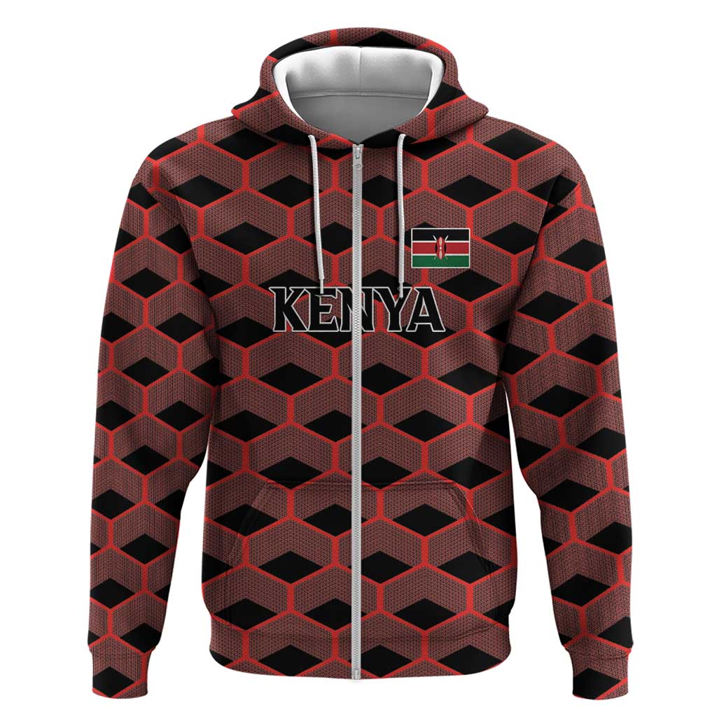 Personalized Kenya Athletics Black Jersey Hoodie - Wonder Print Shop