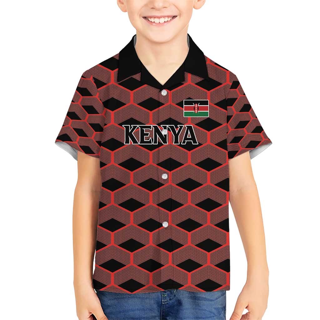 Personalized Kenya Athletics Black Jersey Kid Hawaiian Shirt - Wonder Print Shop