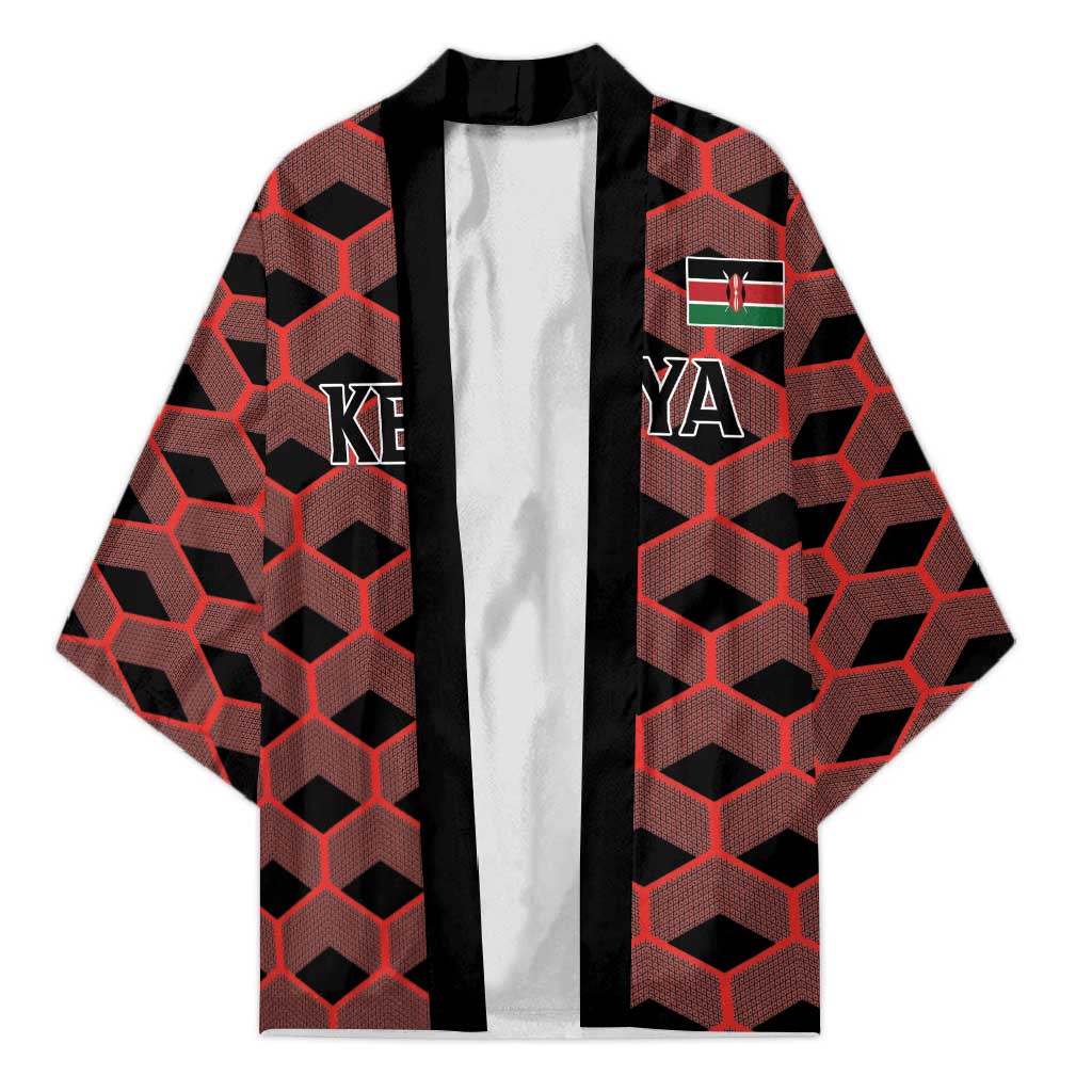 Personalized Kenya Athletics Black Jersey Kimono - Wonder Print Shop