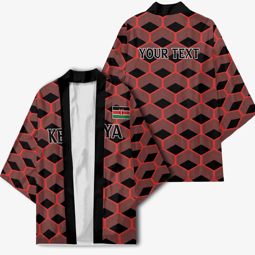 Personalized Kenya Athletics Black Jersey Kimono - Wonder Print Shop