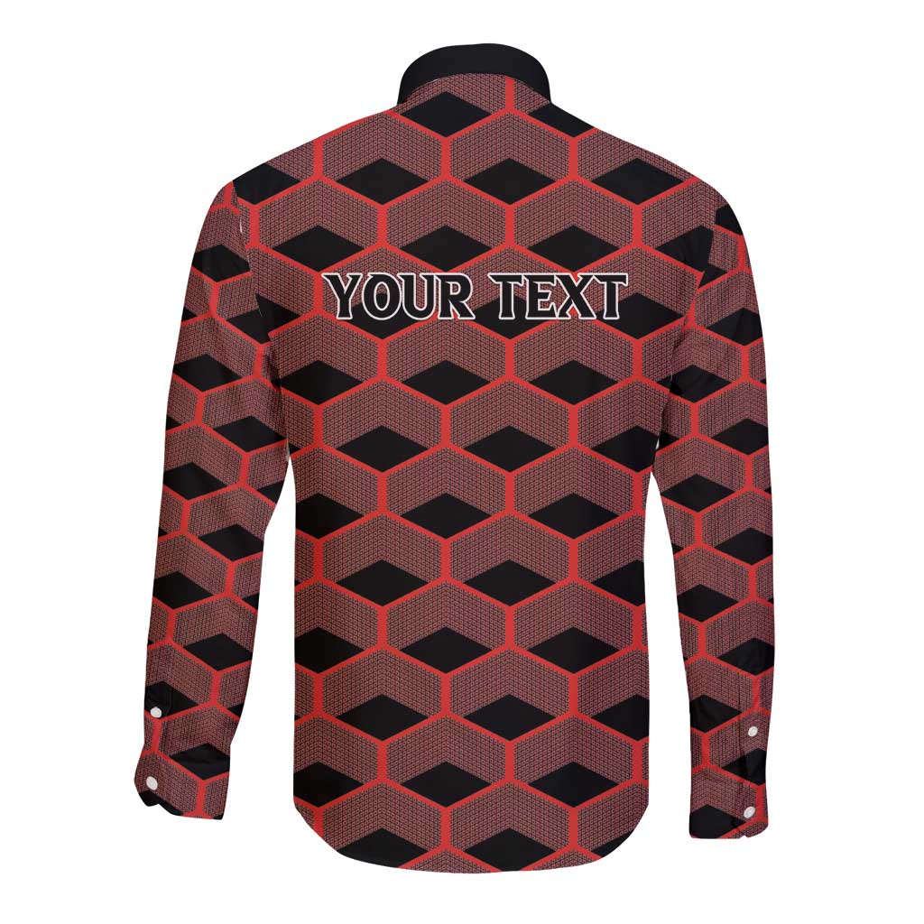 Personalized Kenya Athletics Black Jersey Long Sleeve Button Shirt - Wonder Print Shop