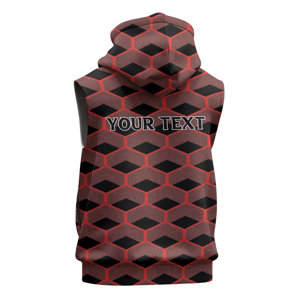 Personalized Kenya Athletics Black Jersey Sleeveless Hoodie - Wonder Print Shop