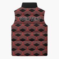 Personalized Kenya Athletics Black Jersey Sleeveless Puffer Jacket - Wonder Print Shop