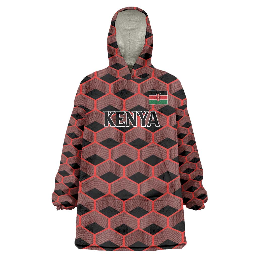 Personalized Kenya Athletics Black Jersey Wearable Blanket Hoodie - Wonder Print Shop