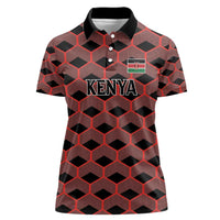 Personalized Kenya Athletics Black Jersey Women Polo Shirt - Wonder Print Shop