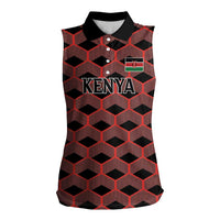 Personalized Kenya Athletics Black Jersey Women Sleeveless Polo Shirt - Wonder Print Shop