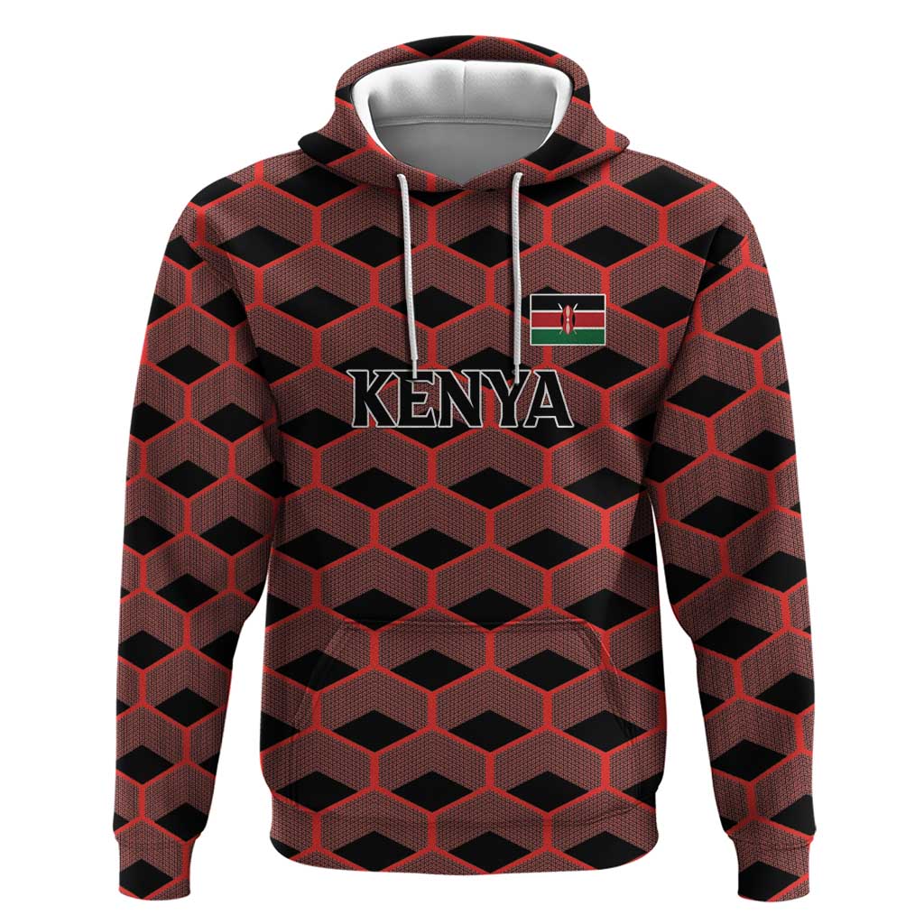 Personalized Kenya Athletics Black Jersey Zip Hoodie - Wonder Print Shop