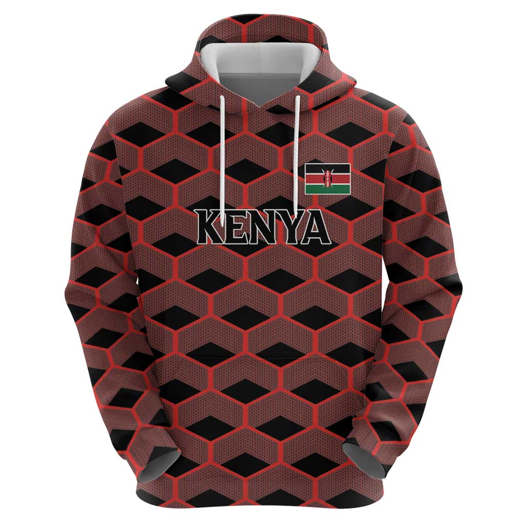 Personalized Kenya Athletics Black Jersey Zip Hoodie - Wonder Print Shop