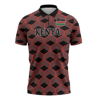 Personalized Kenya Athletics Black Jersey Zipper Polo Shirt - Wonder Print Shop