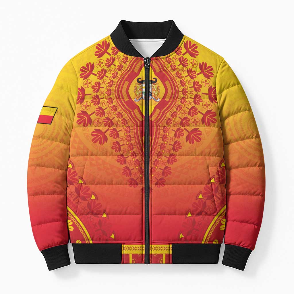Personalized Benin African Dashiki Bomber Puffer Jacket - Wonder Print Shop