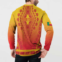 Personalized Benin African Dashiki Button Sweatshirt - Wonder Print Shop