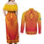 Personalized Benin African Dashiki Couples Matching Off Shoulder Maxi Dress and Long Sleeve Button Shirt - Wonder Print Shop