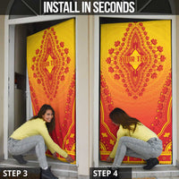 Personalized Benin African Dashiki Door Cover - Wonder Print Shop