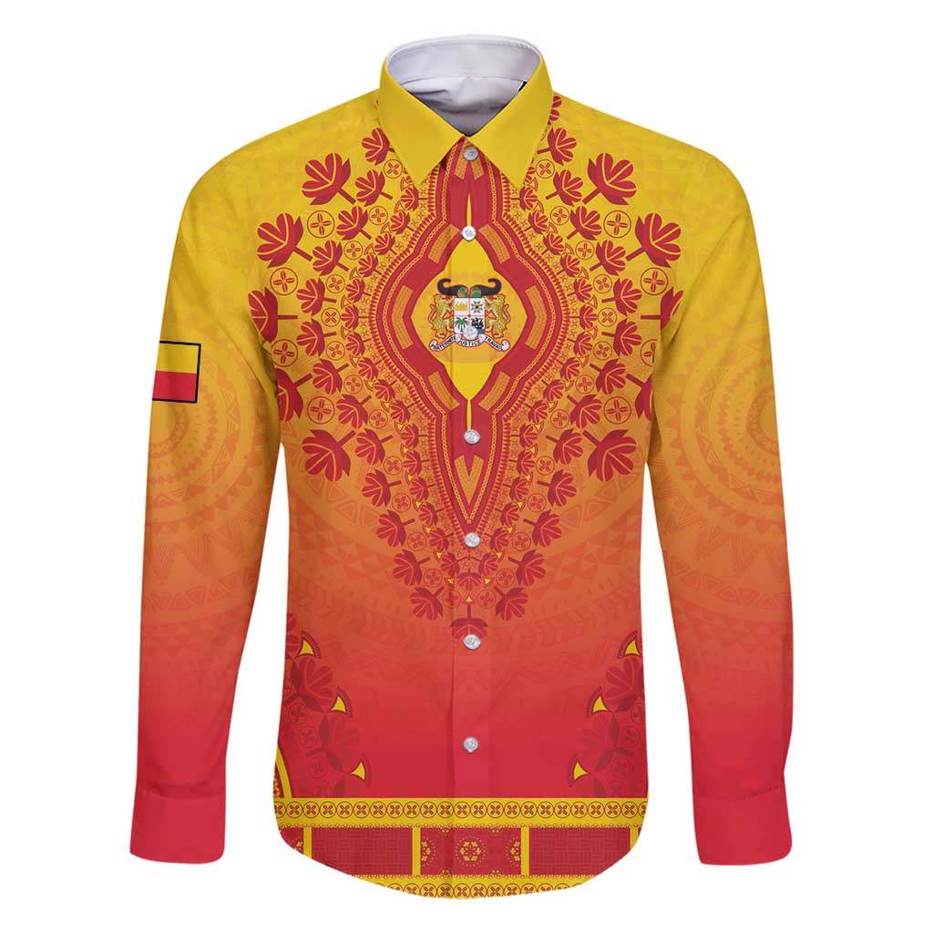 Personalized Benin African Dashiki Family Matching Long Sleeve Bodycon Dress and Hawaiian Shirt - Wonder Print Shop