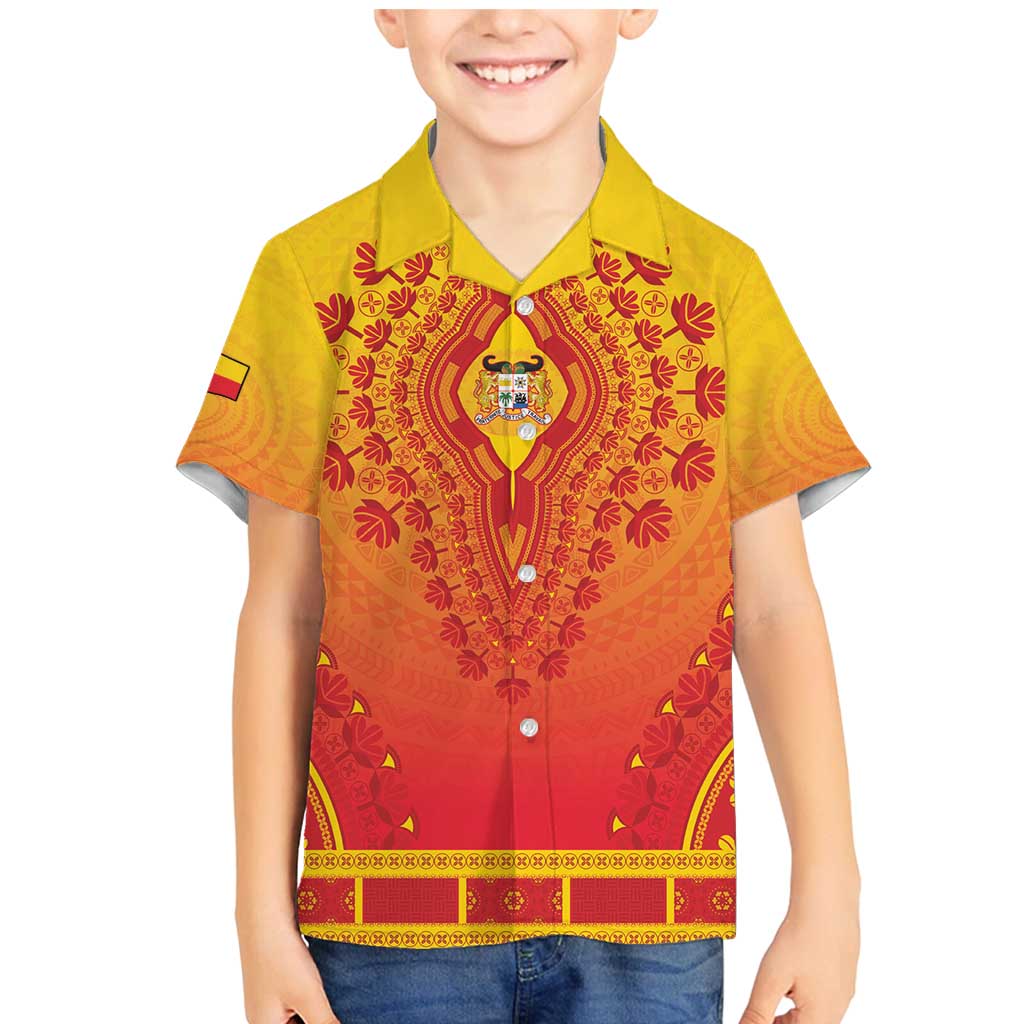 Personalized Benin African Dashiki Family Matching Mermaid Dress and Hawaiian Shirt - Wonder Print Shop