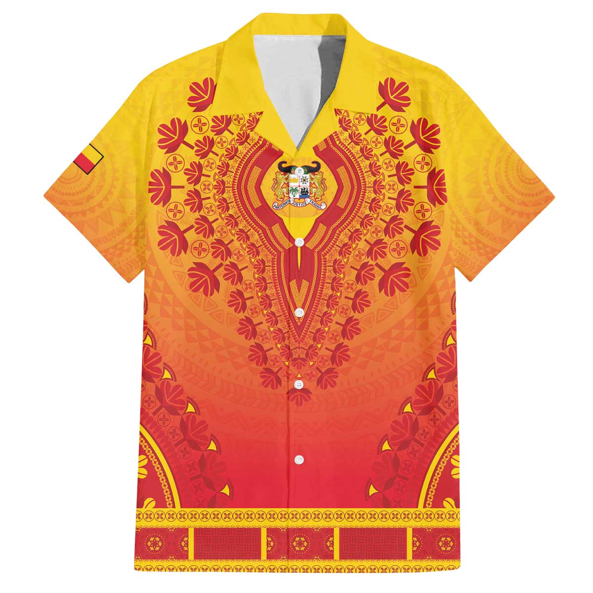 Personalized Benin African Dashiki Family Matching Off The Shoulder Long Sleeve Dress and Hawaiian Shirt - Wonder Print Shop