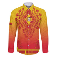 Personalized Benin African Dashiki Family Matching Off The Shoulder Long Sleeve Dress and Hawaiian Shirt - Wonder Print Shop