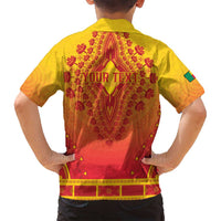 Personalized Benin African Dashiki Family Matching Off Shoulder Maxi Dress and Hawaiian Shirt - Wonder Print Shop