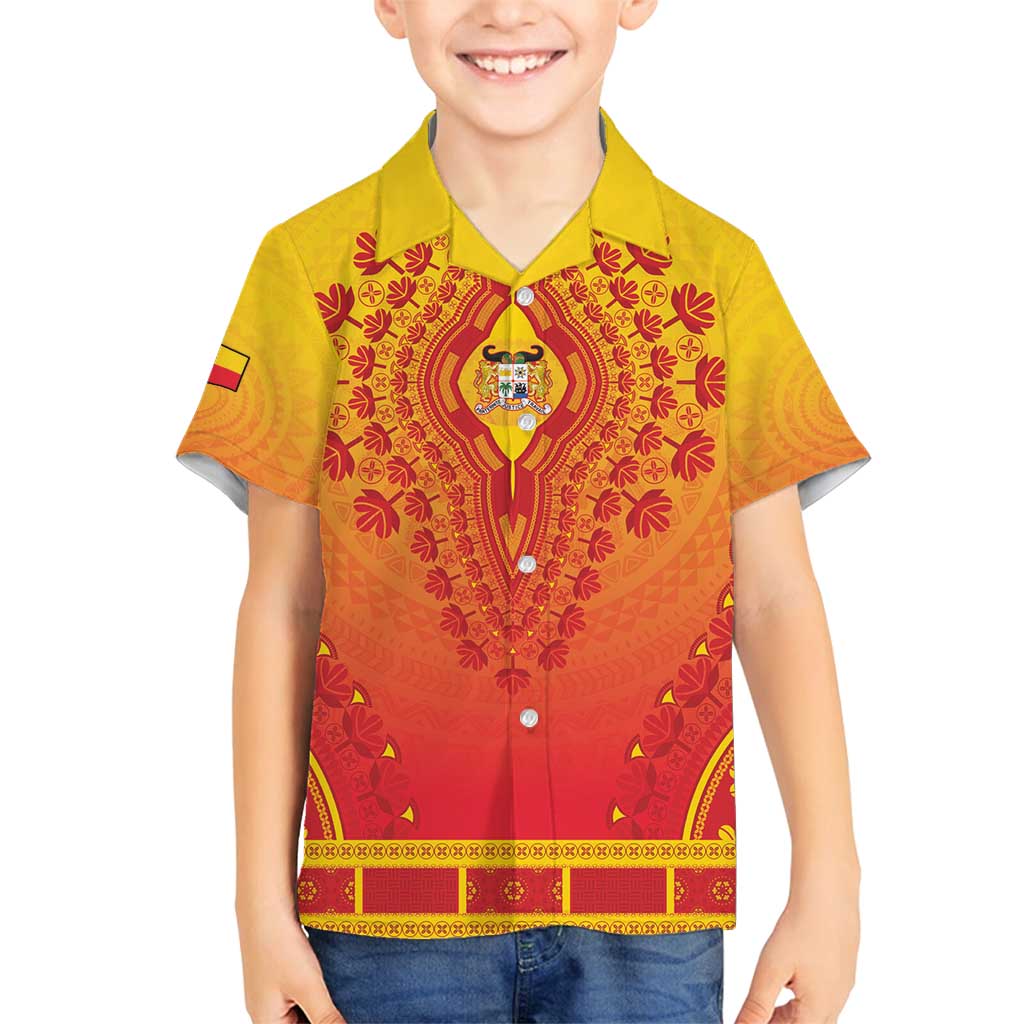 Personalized Benin African Dashiki Family Matching Off Shoulder Maxi Dress and Hawaiian Shirt - Wonder Print Shop