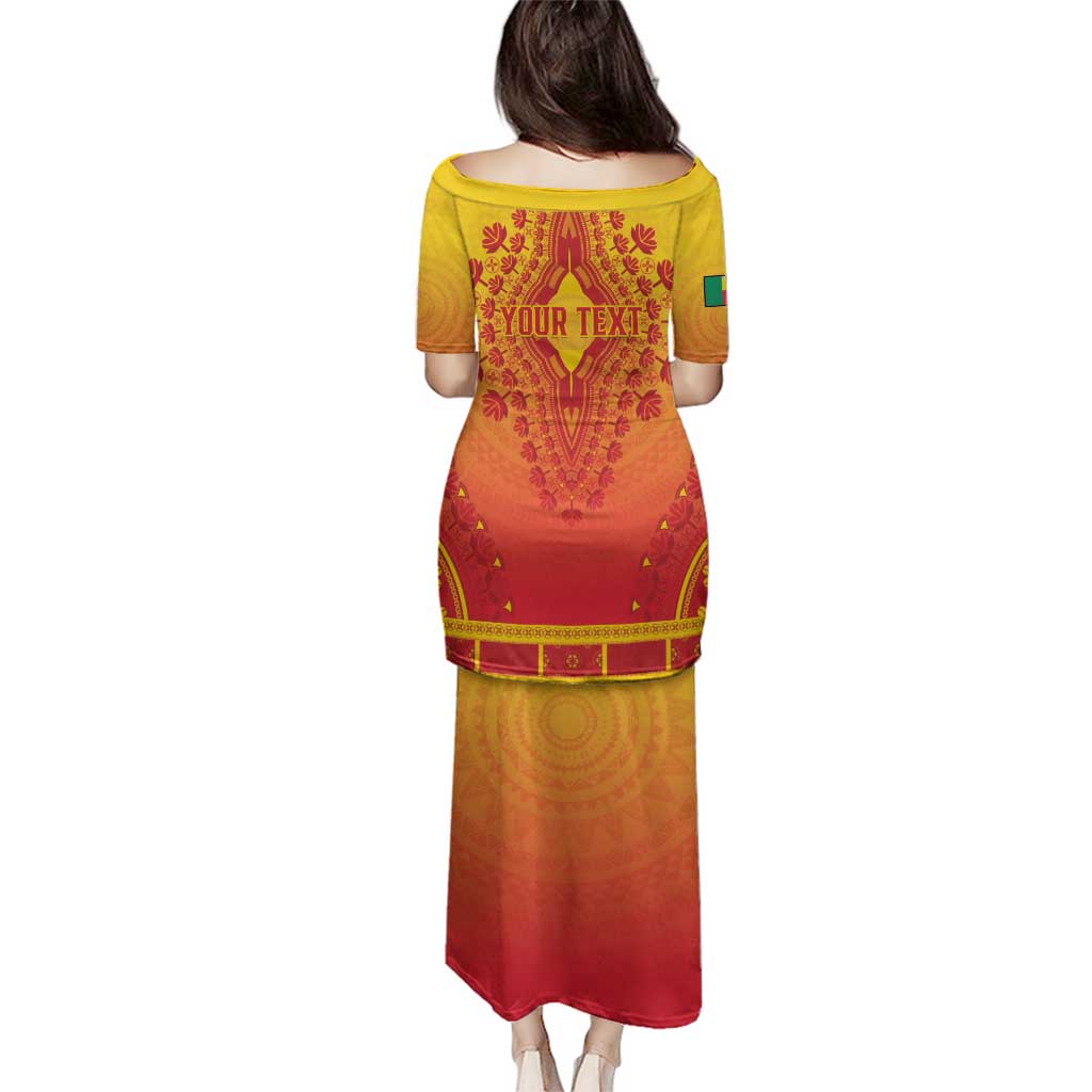 Personalized Benin African Dashiki Family Matching Puletasi and Hawaiian Shirt - Wonder Print Shop