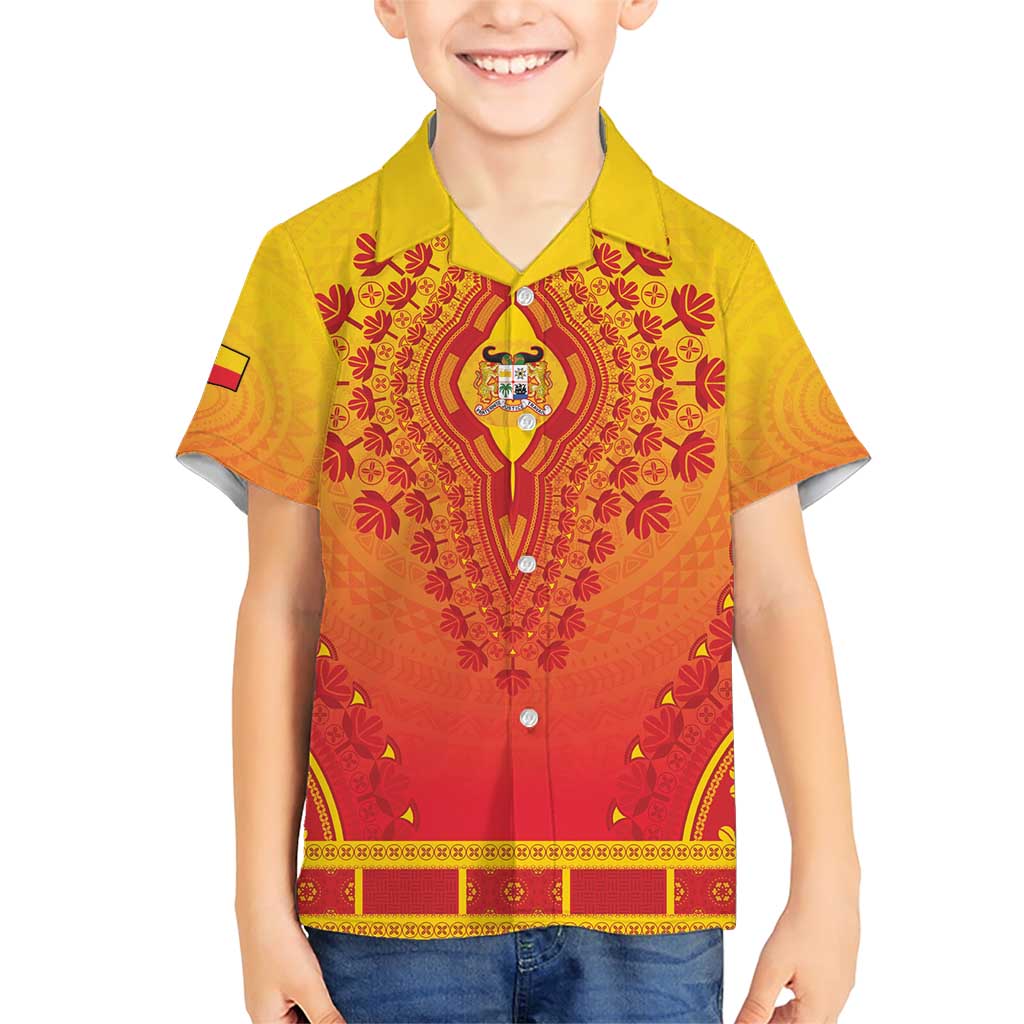 Personalized Benin African Dashiki Family Matching Short Sleeve Bodycon Dress and Hawaiian Shirt - Wonder Print Shop