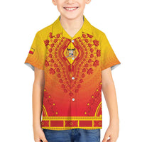 Personalized Benin African Dashiki Family Matching Short Sleeve Bodycon Dress and Hawaiian Shirt - Wonder Print Shop