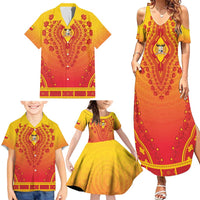 Personalized Benin African Dashiki Family Matching Summer Maxi Dress and Hawaiian Shirt - Wonder Print Shop