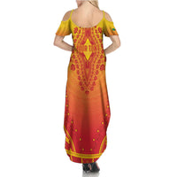 Personalized Benin African Dashiki Family Matching Summer Maxi Dress and Hawaiian Shirt - Wonder Print Shop