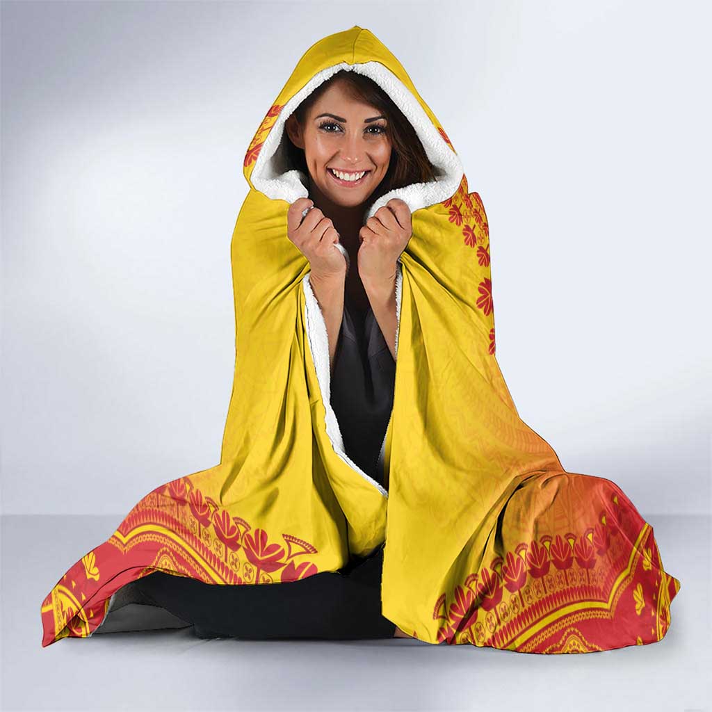 Benin African Dashiki Hooded Blanket - Wonder Print Shop