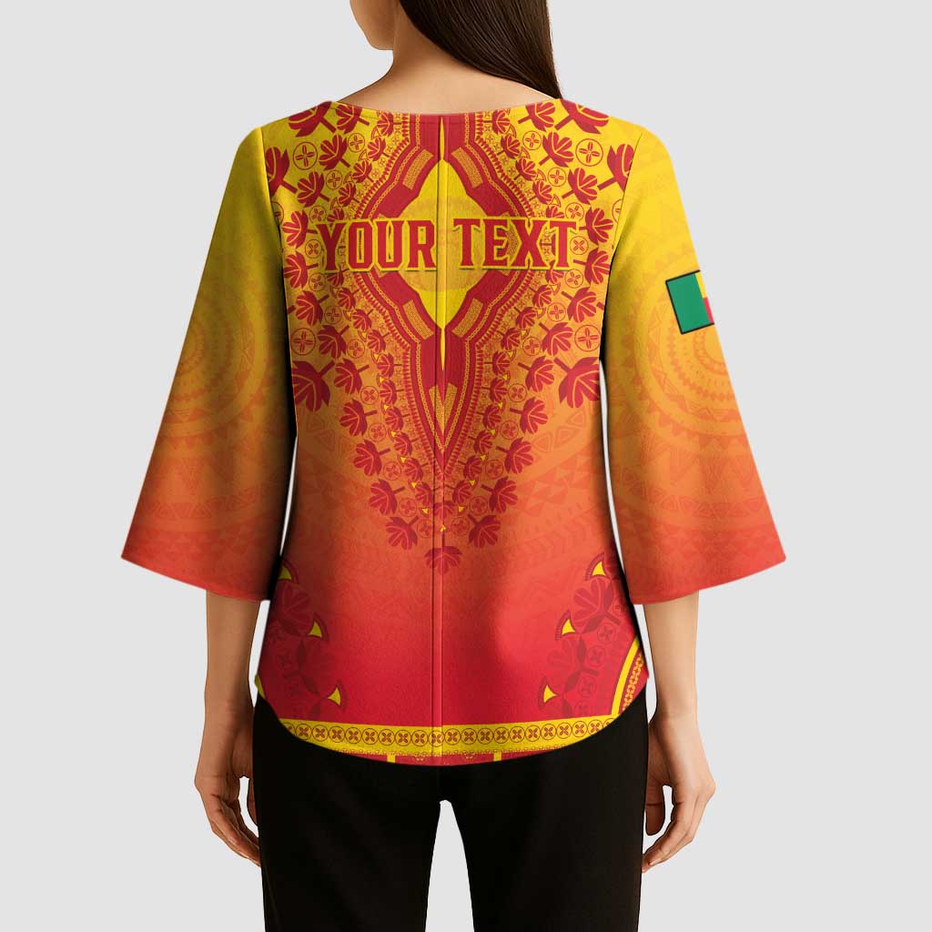 Personalized Benin African Dashiki Kimono Sleeve Blouse - Wonder Print Shop
