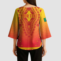 Personalized Benin African Dashiki Kimono Sleeve Blouse - Wonder Print Shop