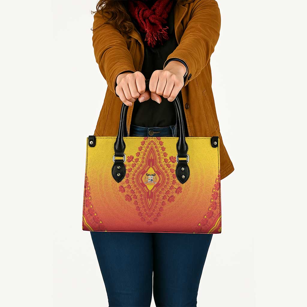 Benin African Dashiki Leather Bag - Wonder Print Shop