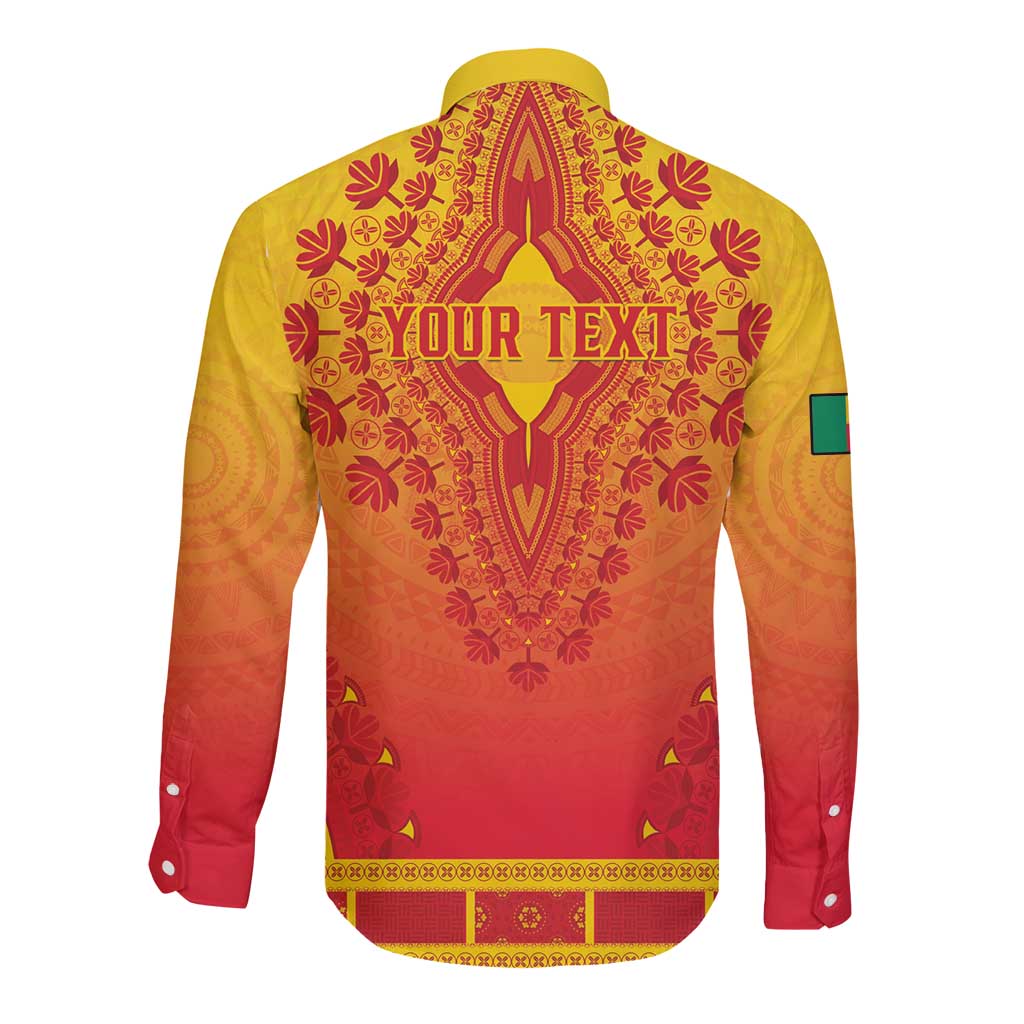 Personalized Benin African Dashiki Long Sleeve Button Shirt - Wonder Print Shop