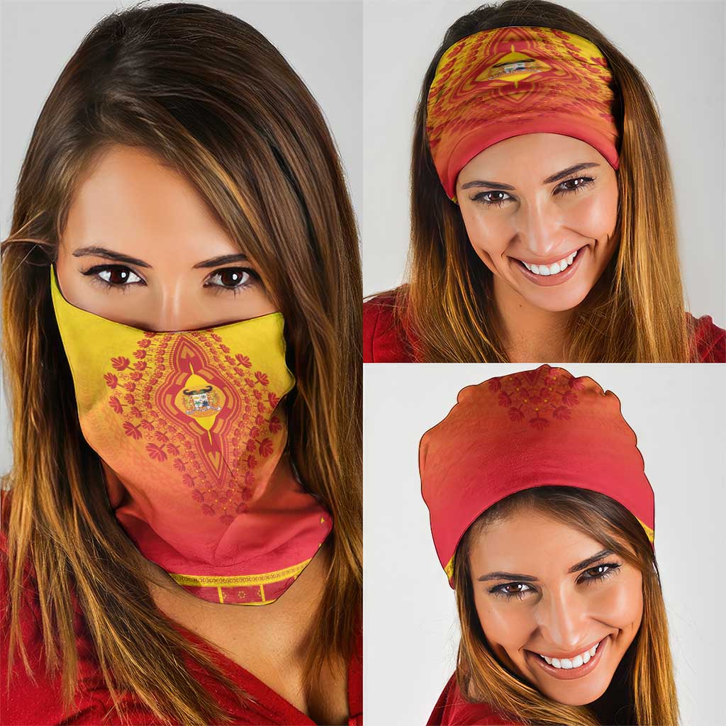 Benin African Dashiki Neck Gaiter - Wonder Print Shop